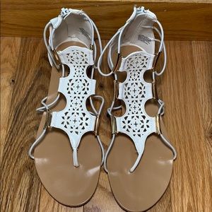 White Flat Sandals